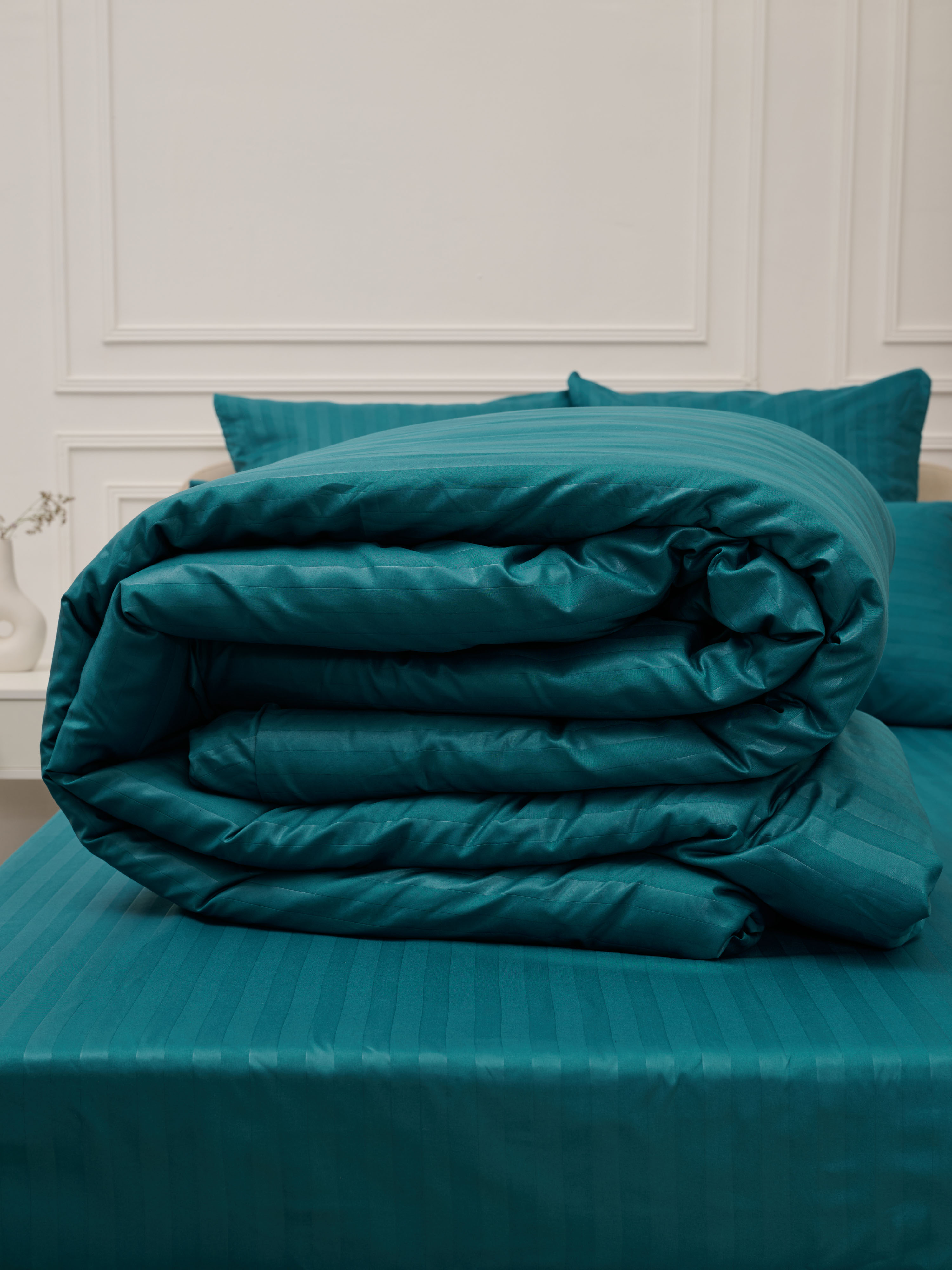 Пододеяльник Микрофибра Страйп - Морская волна