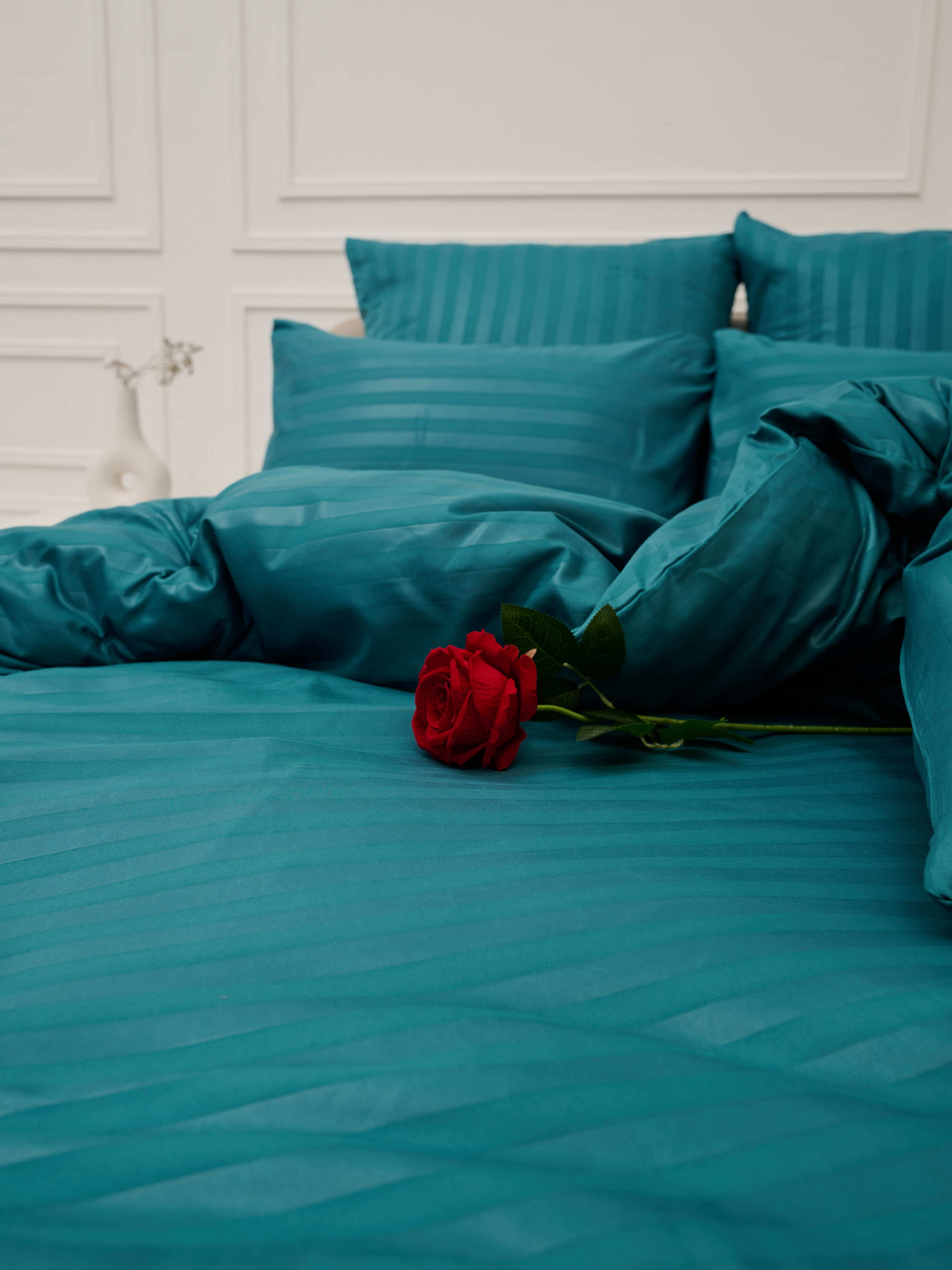 Пододеяльник Микрофибра Страйп - Морская волна