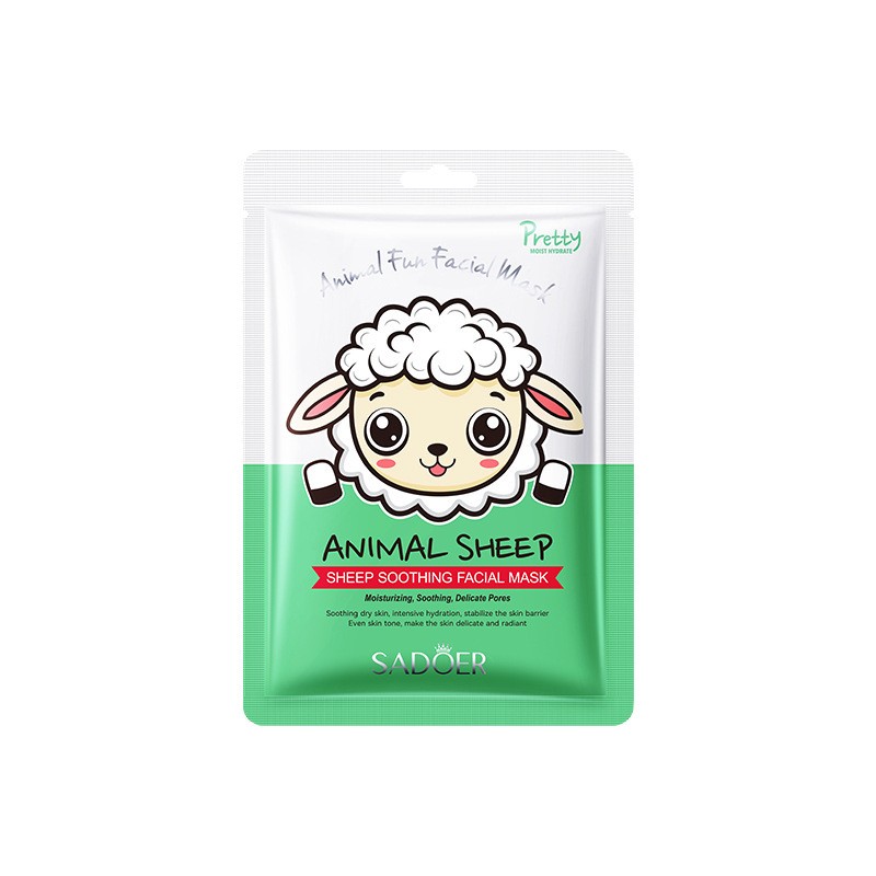 Маска для лица с экстрактом центеллы ОВЕЧКА Sadoer Animal