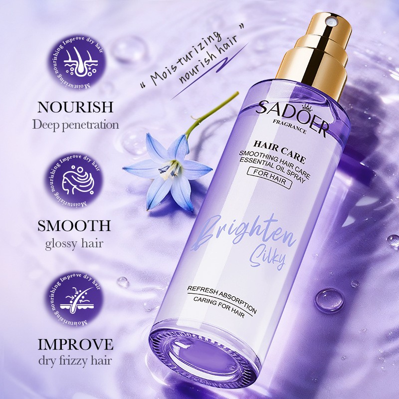 Спрей для блеска волос с комплексом масел Sadoer Fragrance, 75 мл.