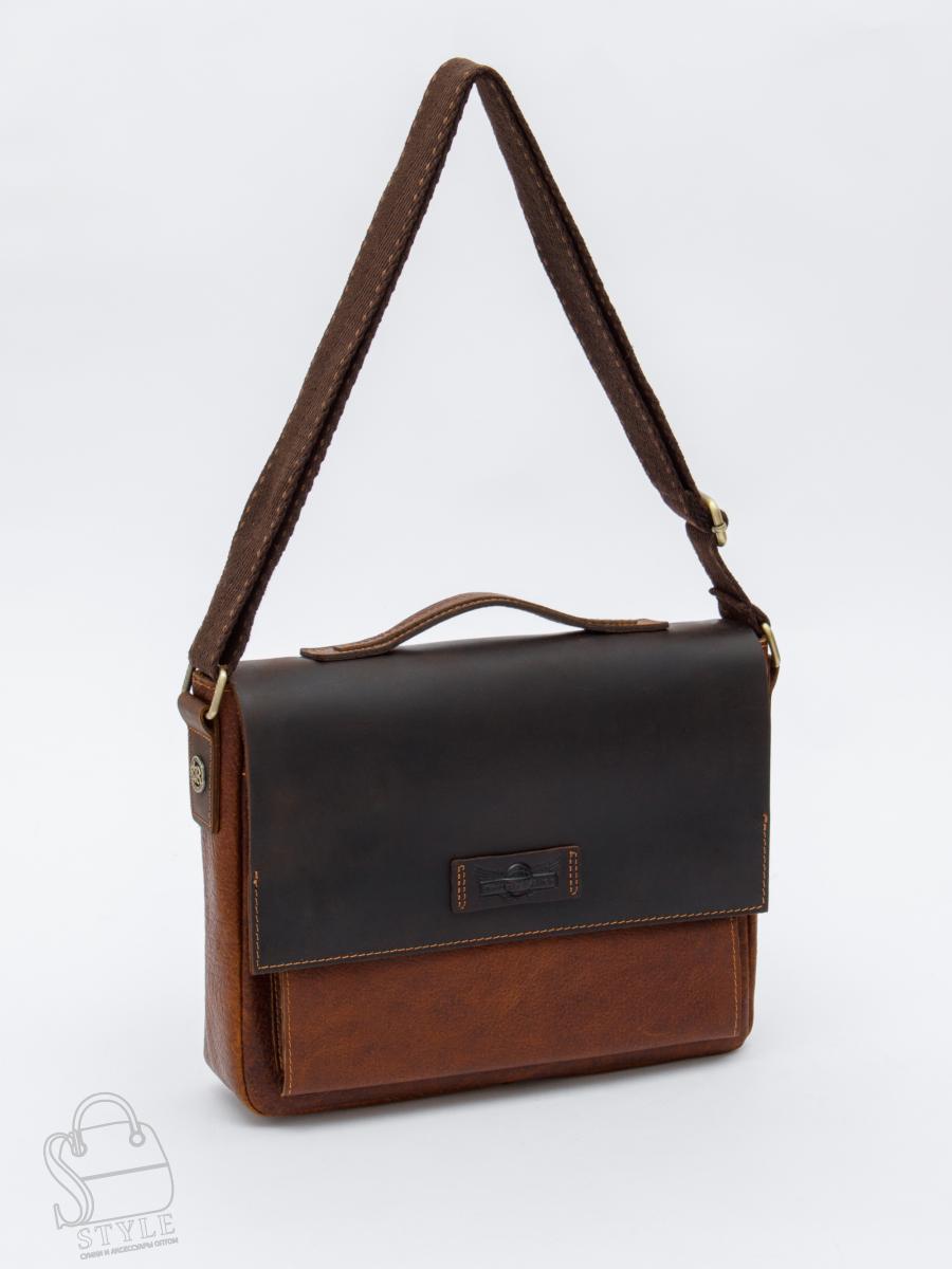 Портфель мужской кожаный 4469-2 d.brown Tough Ruder
