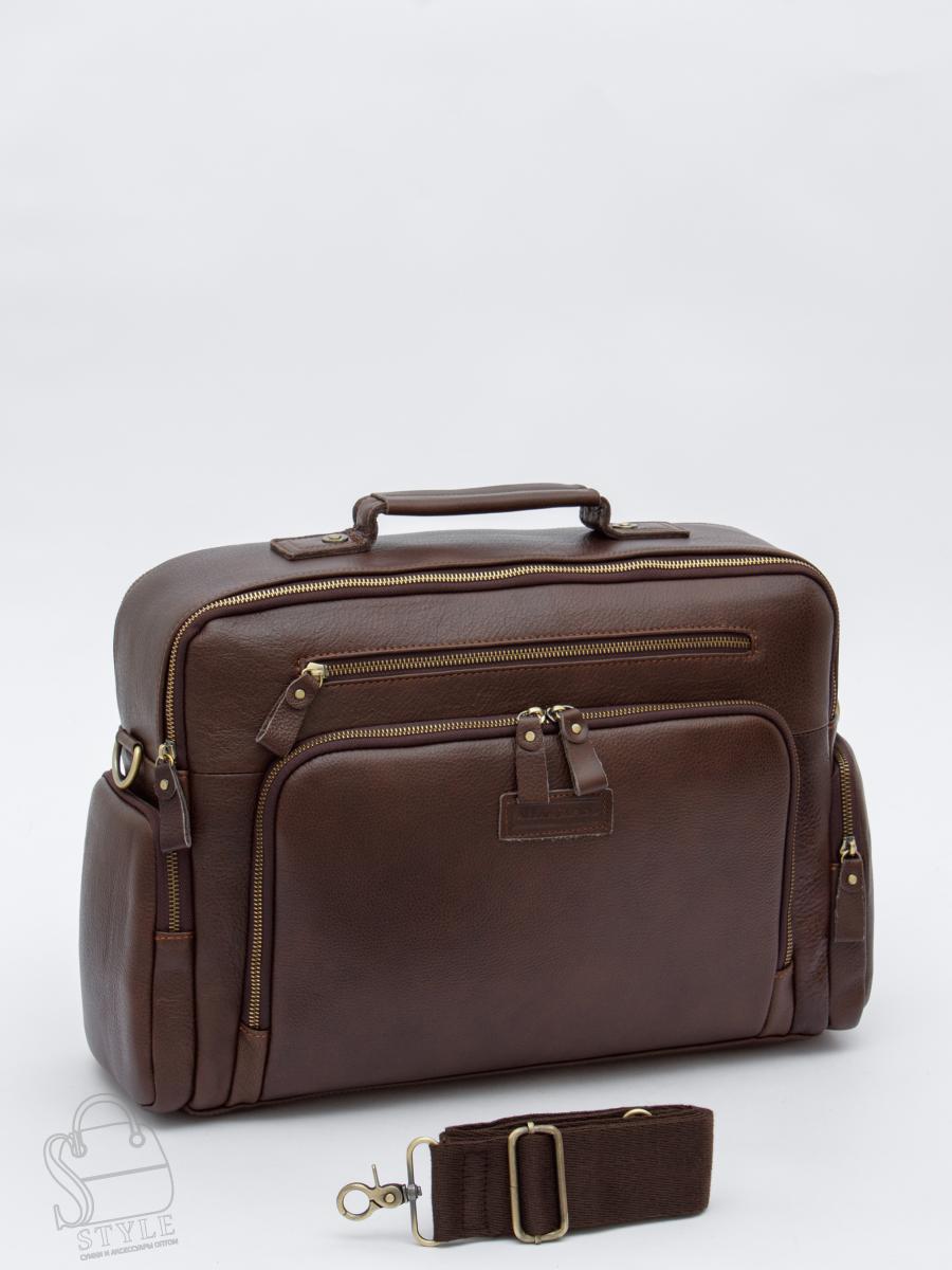 Портфель мужской кожаный 4226-1AM brown Allan Marco