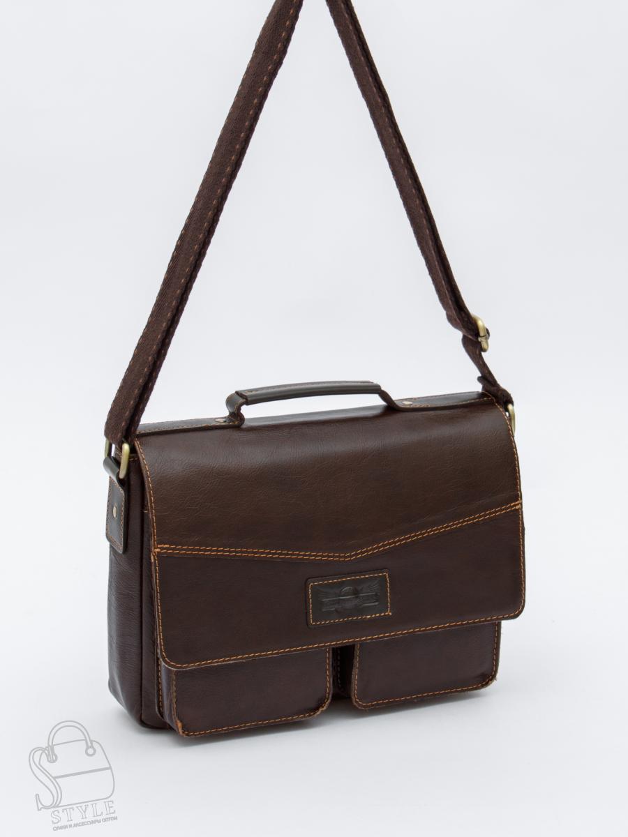 Портфель мужской кожаный 2085TR d.brown Tough Ruder