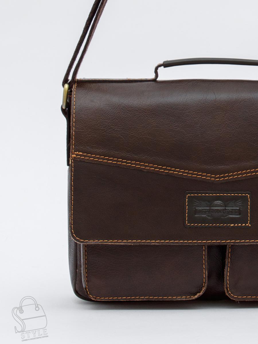 Портфель мужской кожаный 2085TR d.brown Tough Ruder