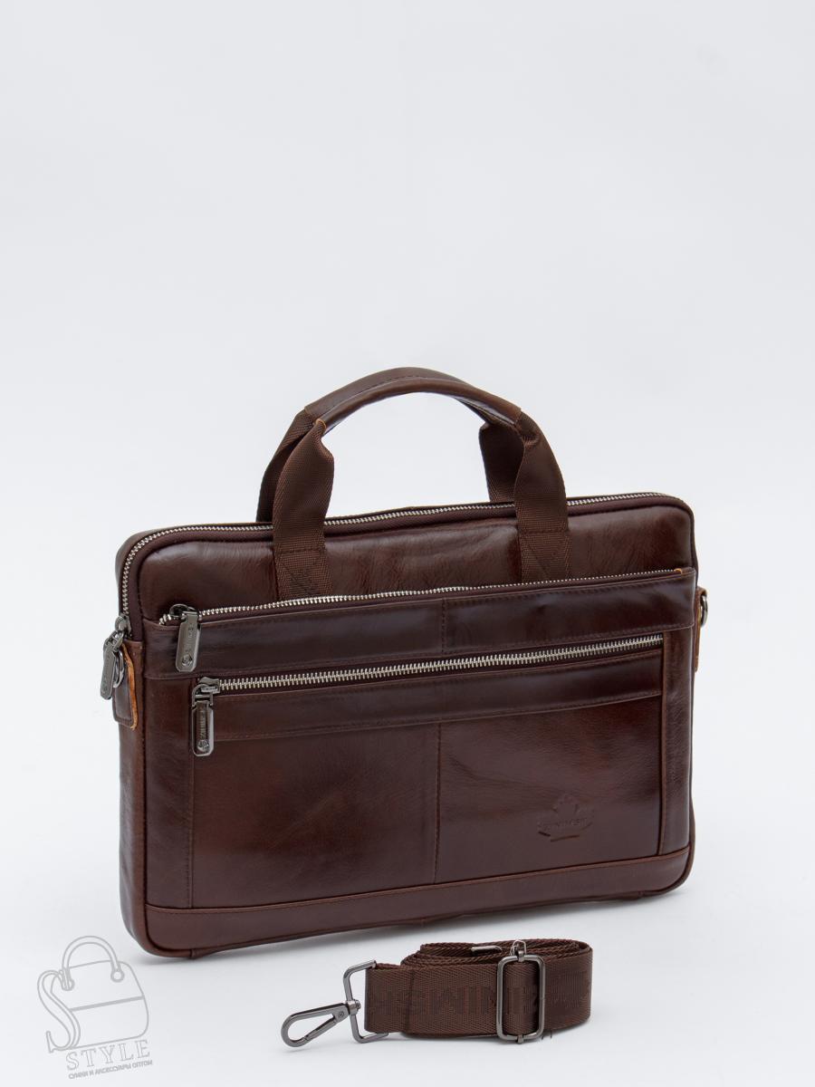 Портфель мужской кожаный 33772Z coffee Zinimsk