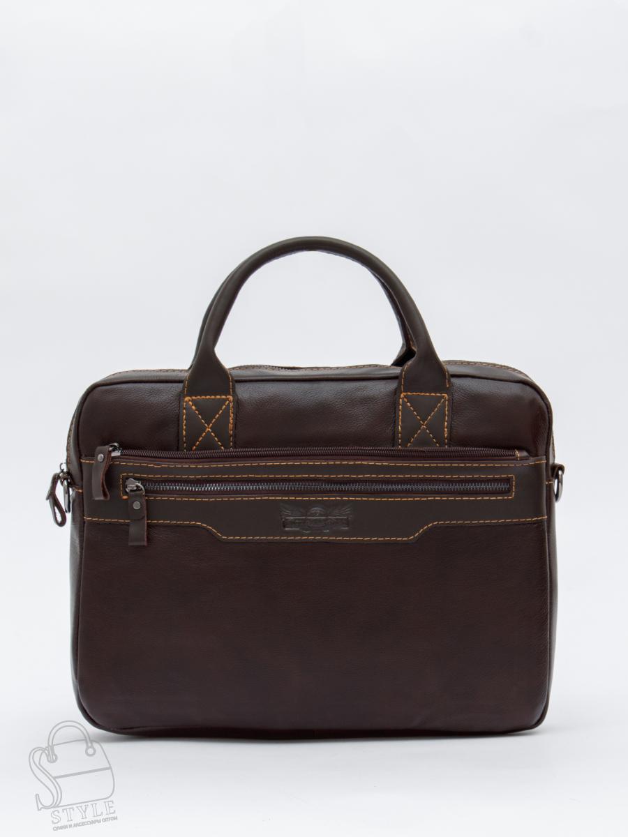 Портфель мужской кожаный 4100TR d.brown Tough Ruder