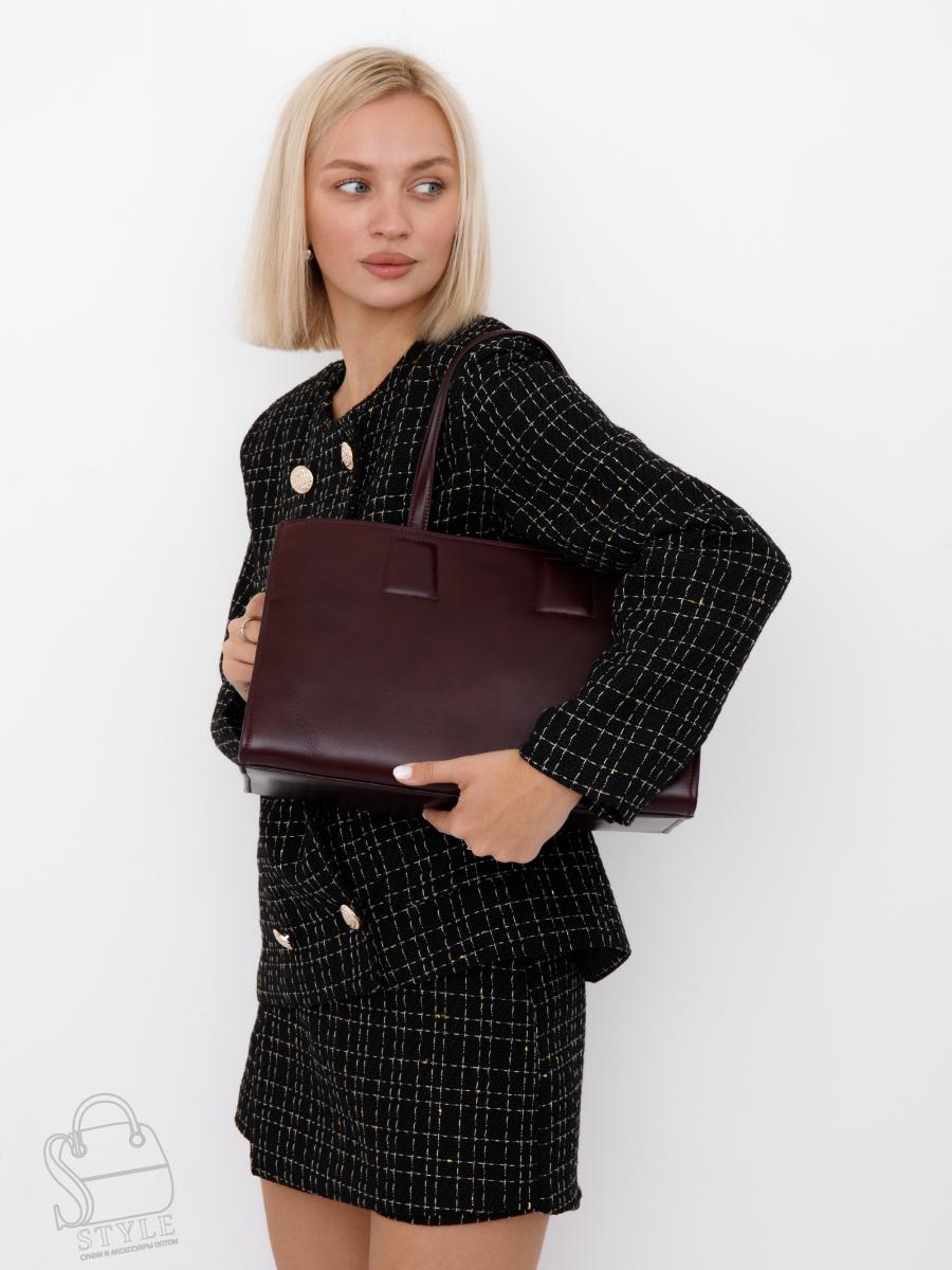 Сумка женская кожаная 1008M wine red Polina&Eiterou