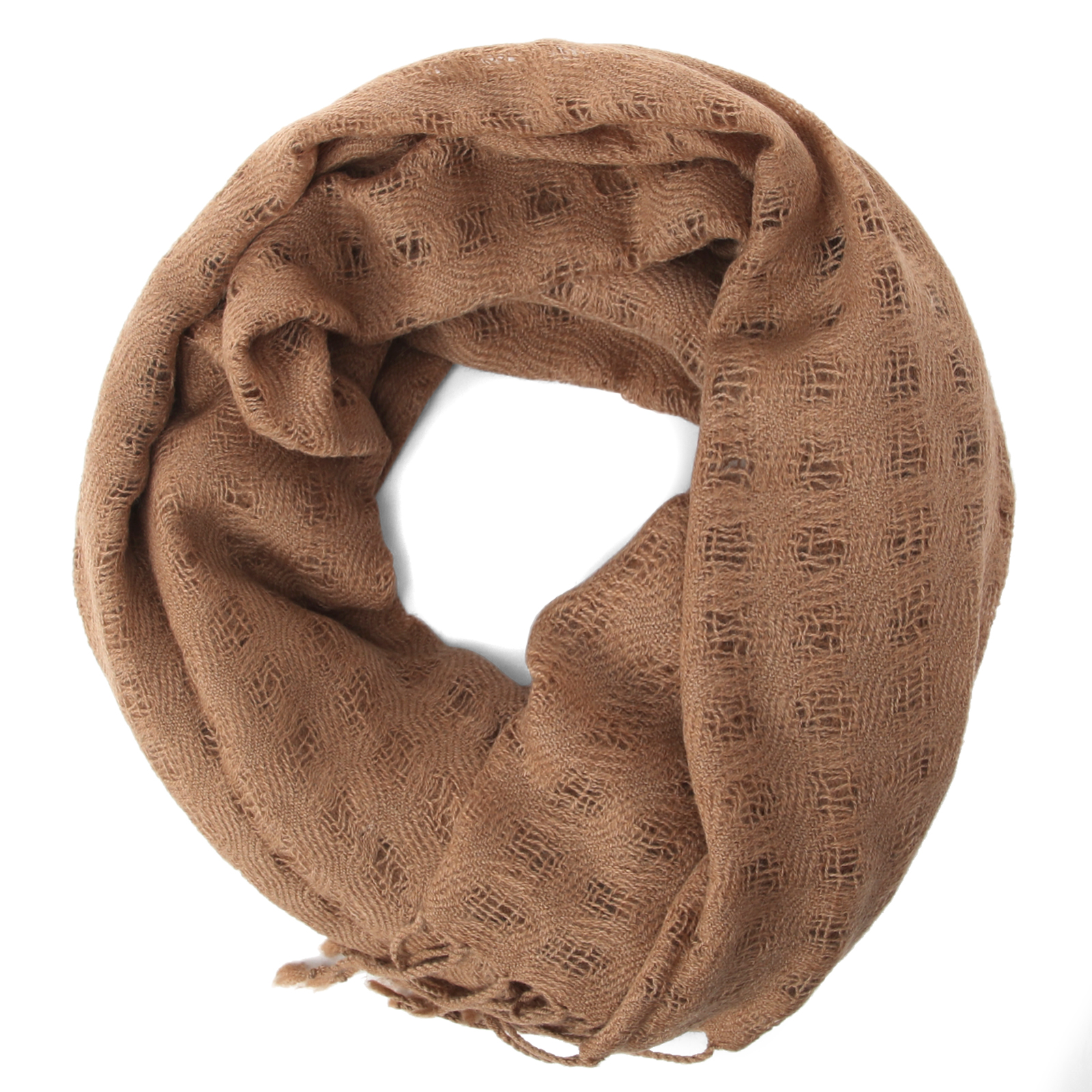 Женский шарф 190х70 см MAISON DAVID camel hair shawl