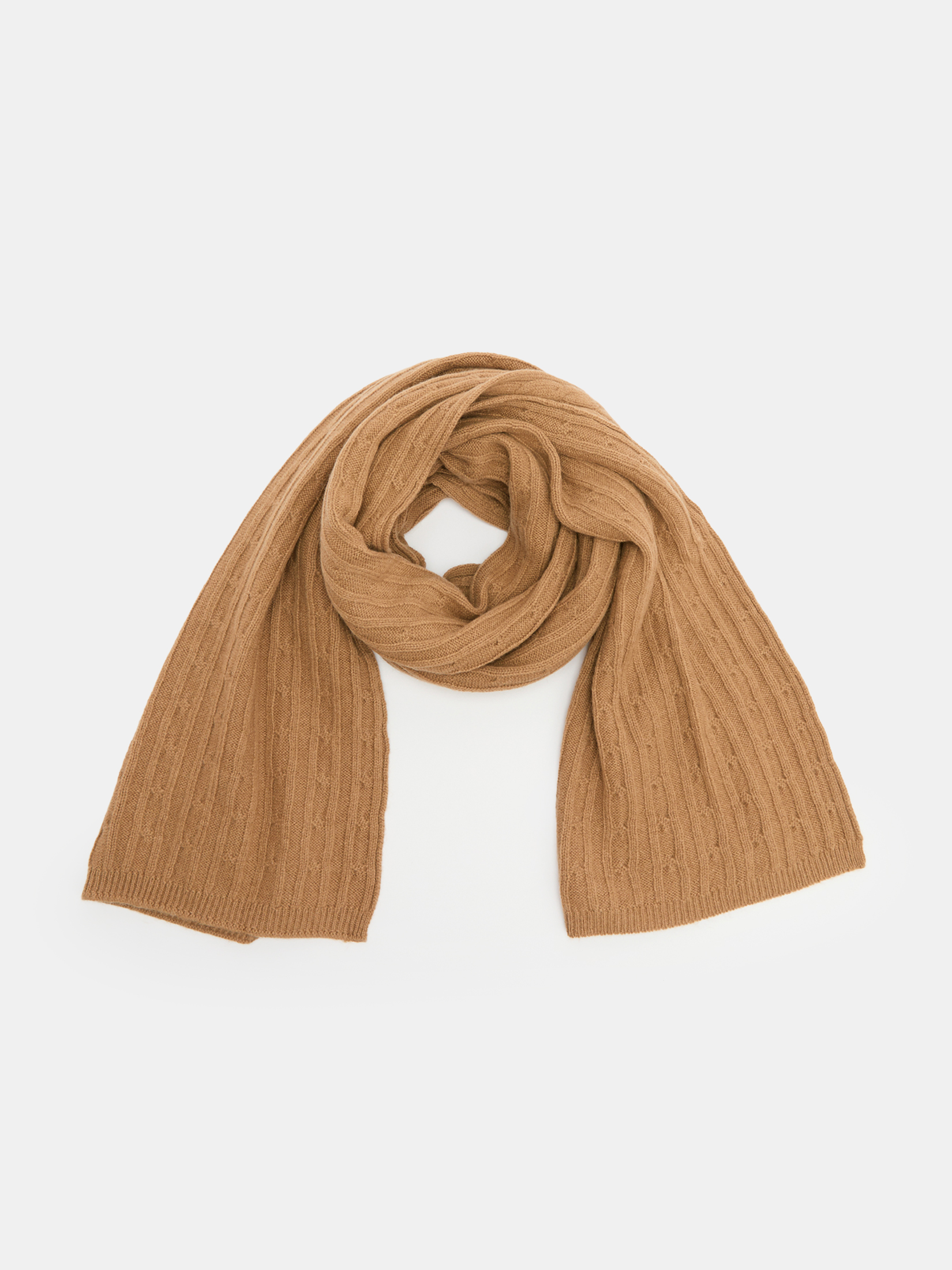 Женский шарф 200х40 см MAISON DAVID camel hair scarf
