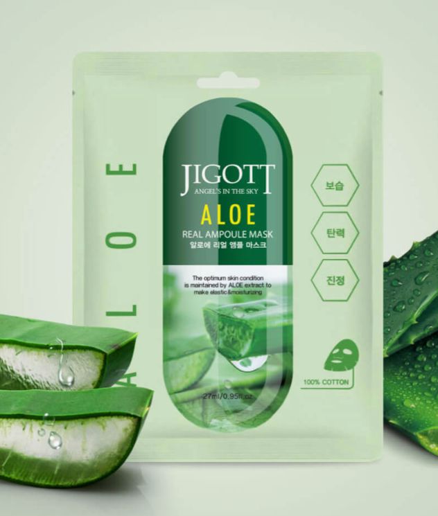 Маска тканевая для лица АЛОЭ ALOE Real Ampoule Mask, 27 мл