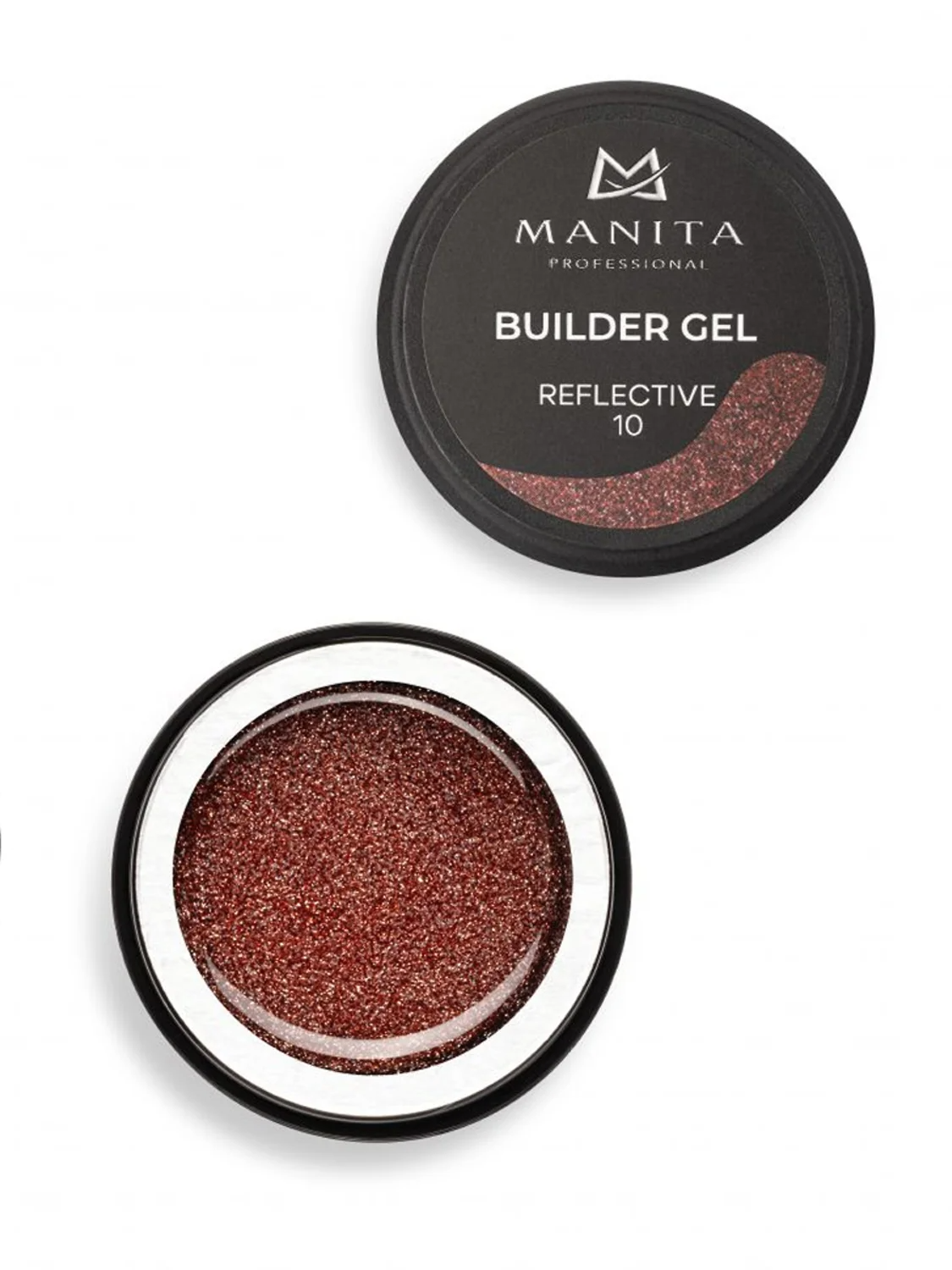 MANITA Гель моделирующий для ногтей светоотражающий / Builder Gel Reflective №10, 15 мл 28239