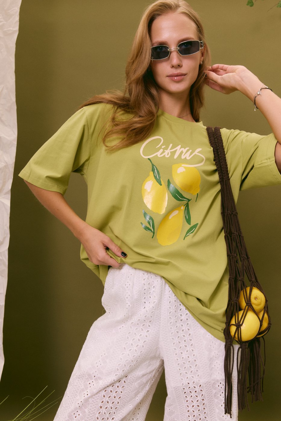 Футболка Citrus оливковая женская