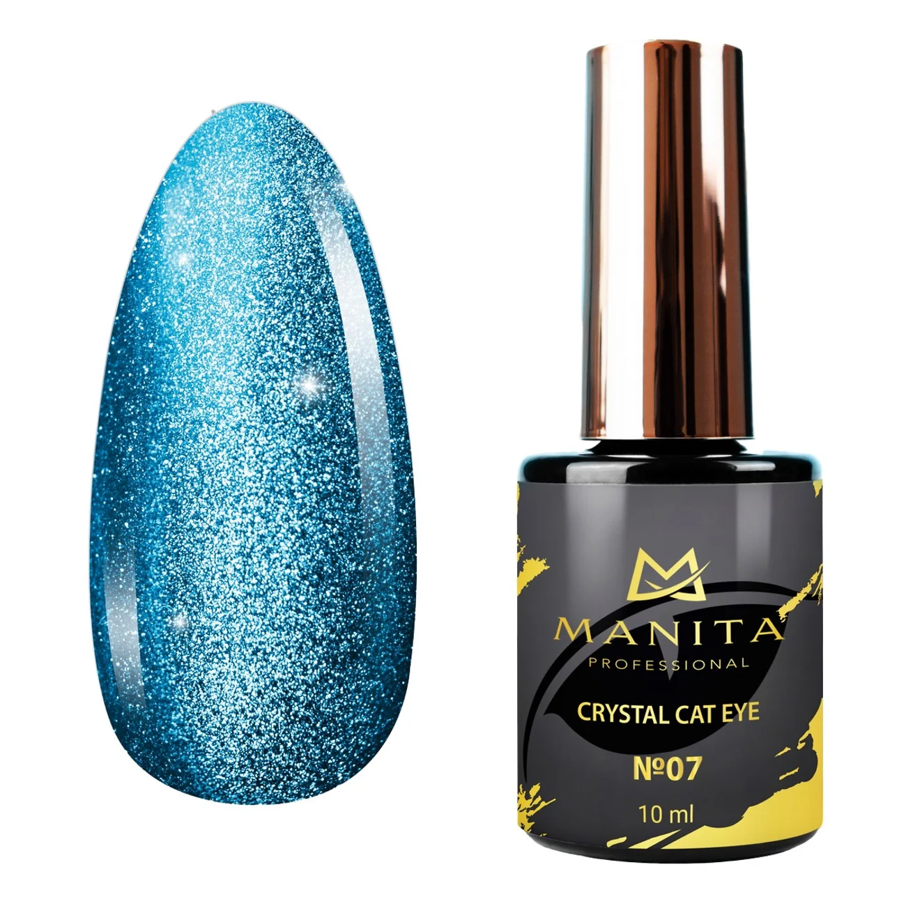 MANITA Гель-лак для ногтей с эффектом кошачьего глаза / Crystal Cat Eye №7, 10 мл 23286