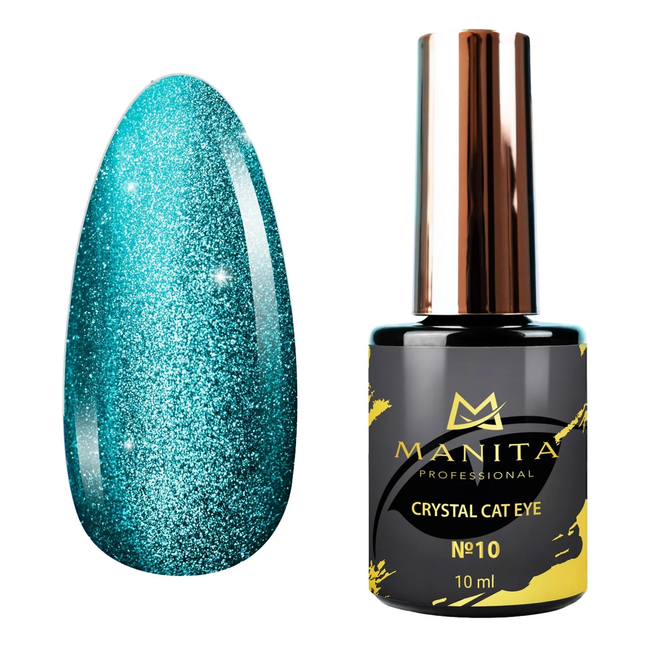 MANITA Гель-лак для ногтей с эффектом кошачьего глаза / Crystal Cat Eye №10, 10 мл 23289