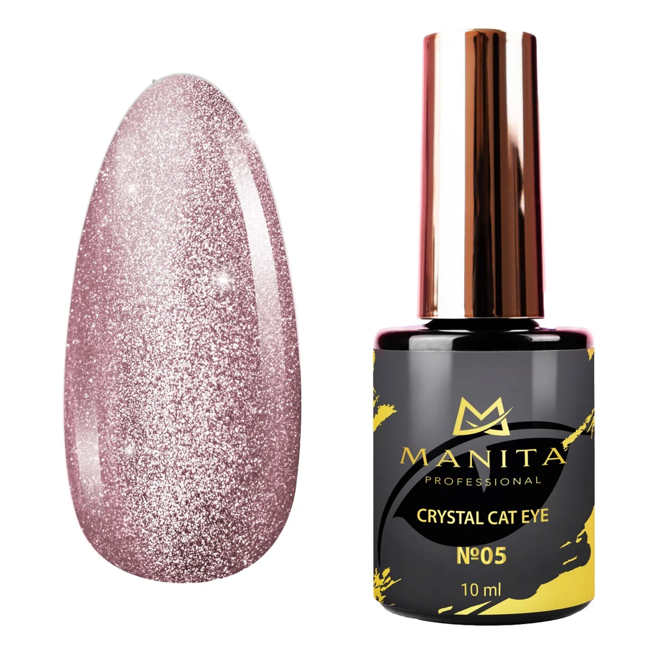 MANITA Гель-лак для ногтей с эффектом кошачьего глаза / Crystal Cat Eye №05, 10 мл 23284