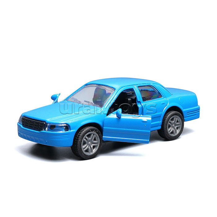 Тёмно-синяя инерционная машинка вид А die-cast , 1:32