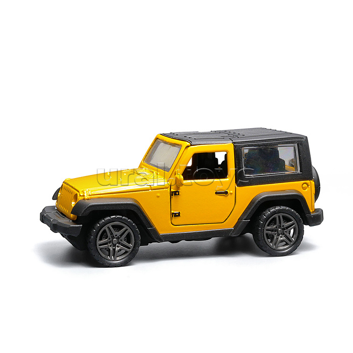 Жёлтая инерционная машинка вид D die-cast , 1:32