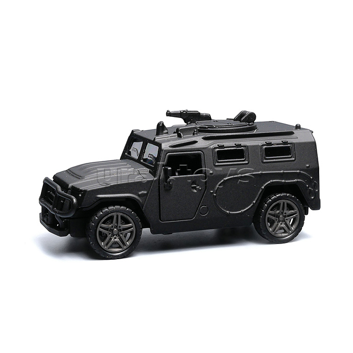 Чёрная инерционная машинка вид D die-cast , 1:32