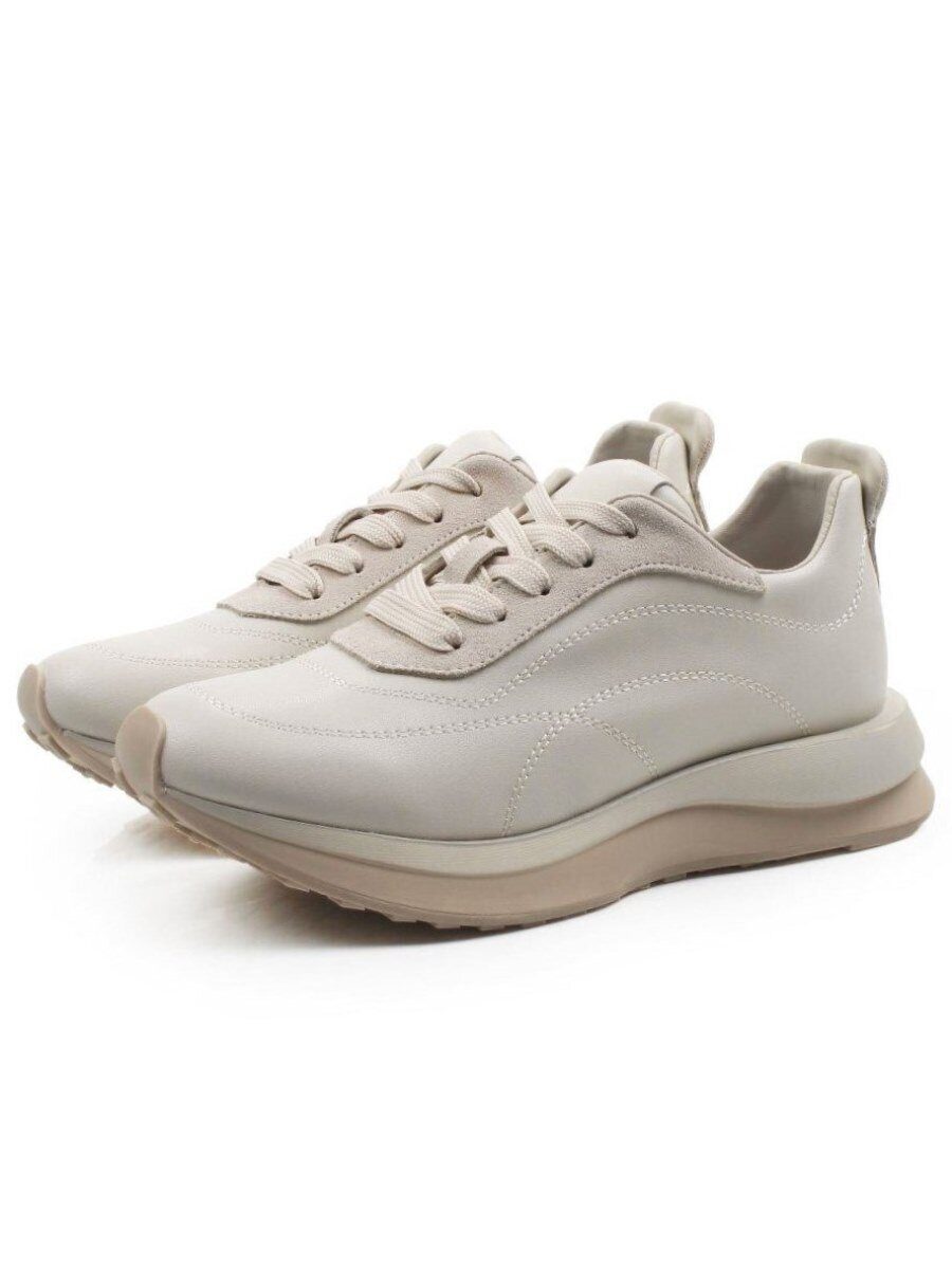 03-A180-5 BEIGE Кроссовки женские (натуральная кожа)
