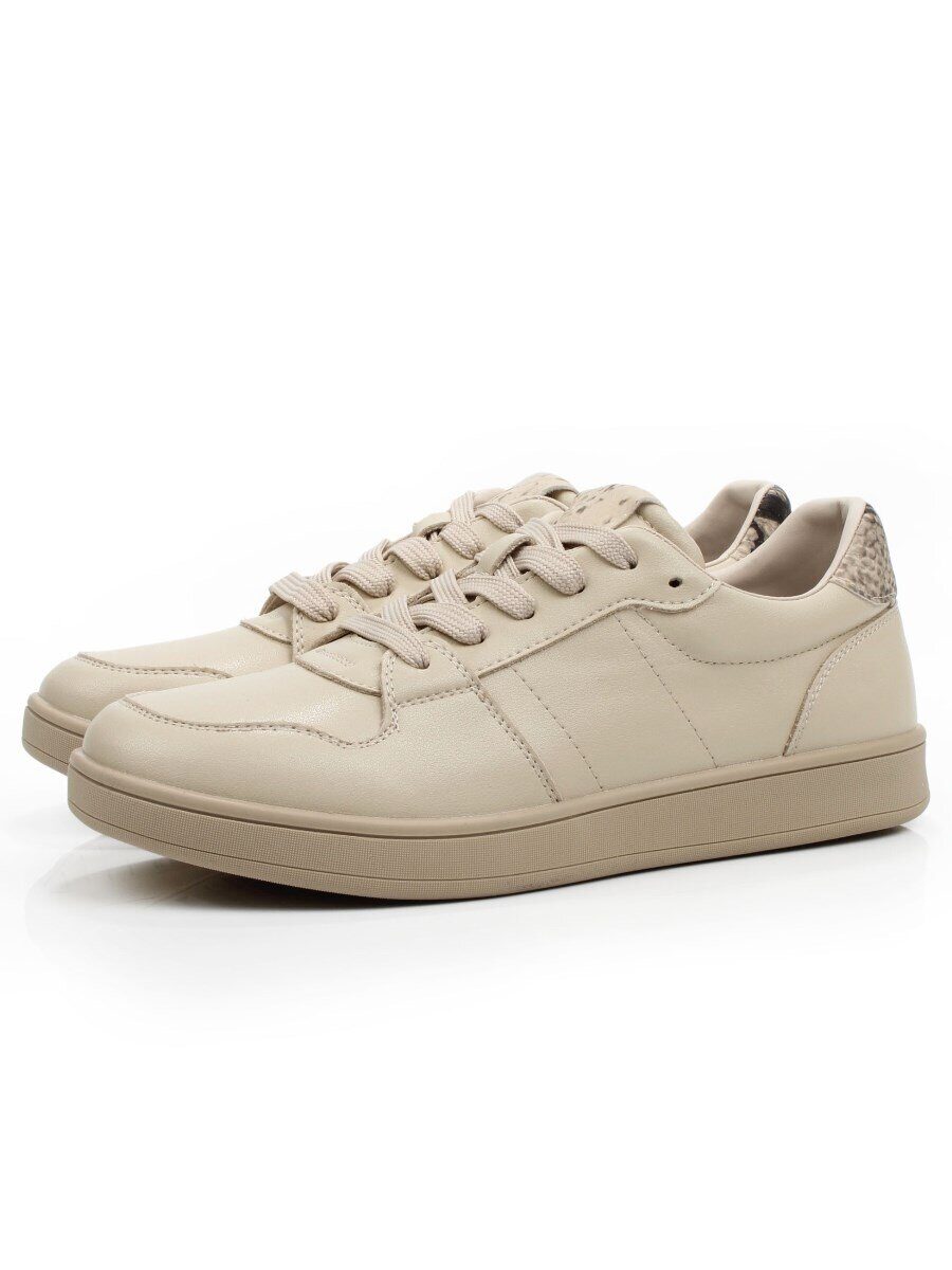 03-A1019-5 BEIGE Полуботинки спортивные женские (натуральная кожа)