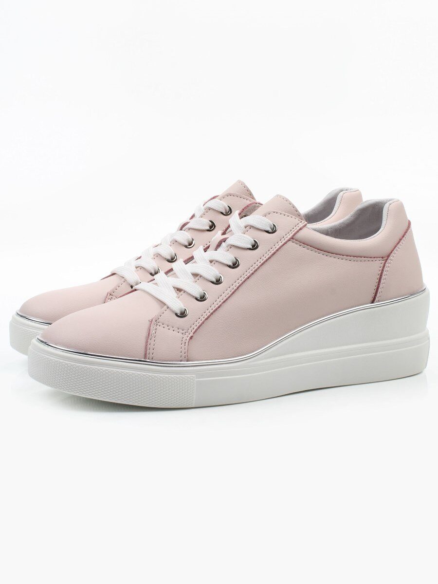 03-YD270-3 PINK Полуботинки спортивные женские (натуральная кожа)