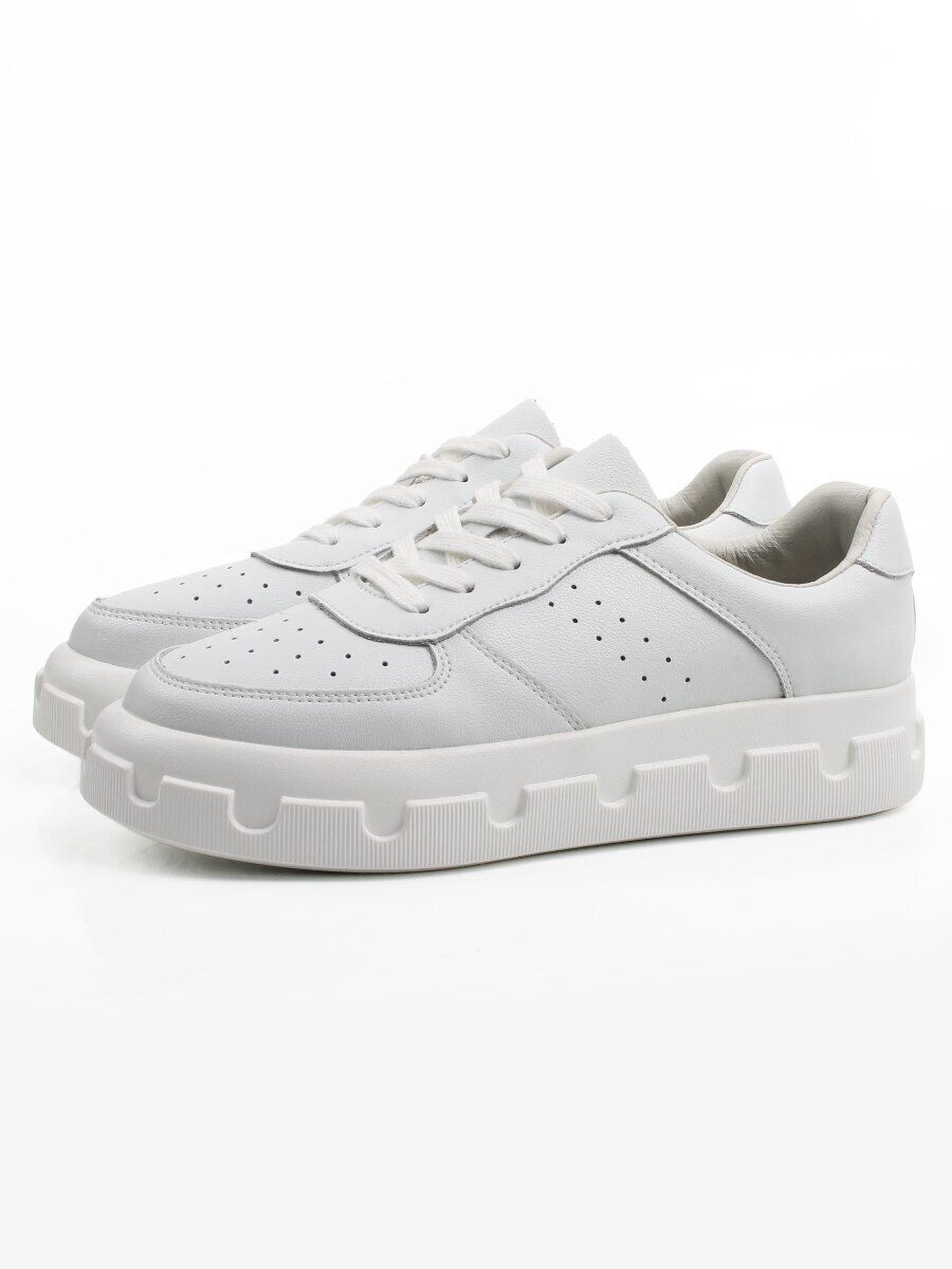 05-PDXL101-1 WHITE Кроссовки женские (натуральная кожа)