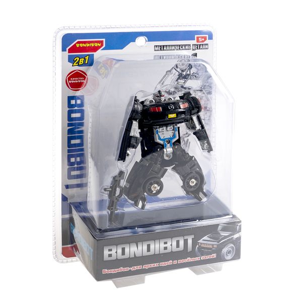 554 р. 1054 р. Трансформер робот-машина легковая, метал.детали, 2в1 BONDIBOT Bondibon, цвет чёрный, CRD 13,5х19х6,7