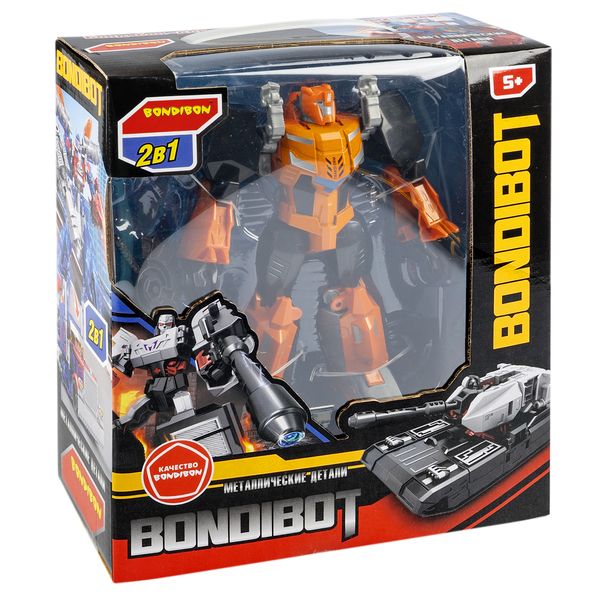 815 р. 1939 р. Трансформер 2в1 BONDIBOT Bondibon, ВОХ 24x27,8x10 см, метал. детали, робот-тираннозавр, арт. HD79.