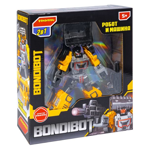 786 р. 1497 р. Трансформер робот-строительная техника, 2в1 BONDIBOT Bondibon, экскаватор-погрузчик, цвет жёлтый, ВО