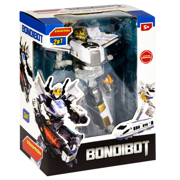 950 р. 1808 р. Трансформер 2в1 BONDIBOT Bondibon робот-поезд, цвет коричневый, BOX 27,6х21,3х10,9см