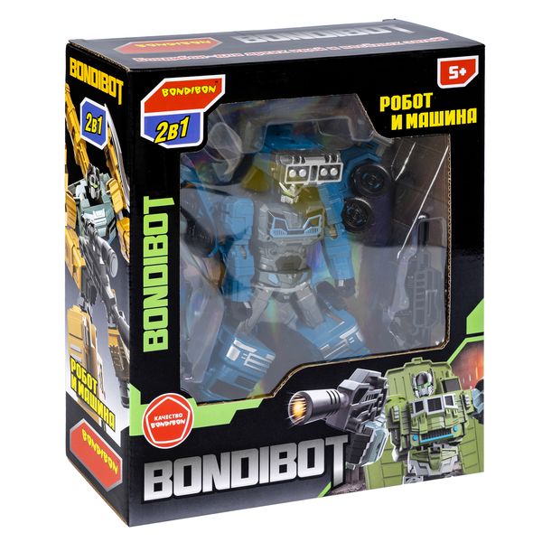 628 р. 1495 р. Трансформер робот-строительная техника, 2в1 BONDIBOT Bondibon, автобетоносмеситель, цвет синий, ВОХ