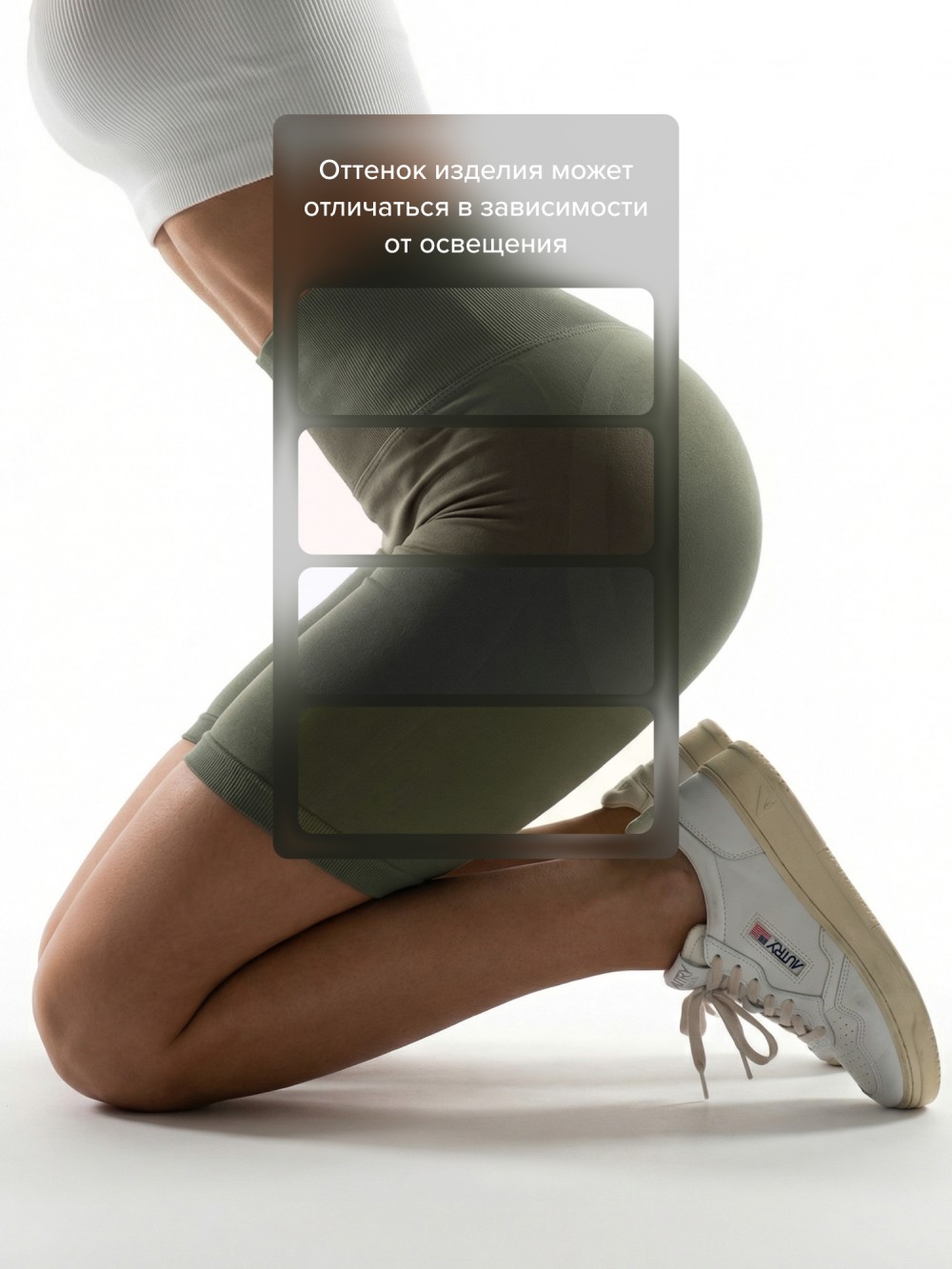 Велосипедки женские цвета хаки 266_1Kh
