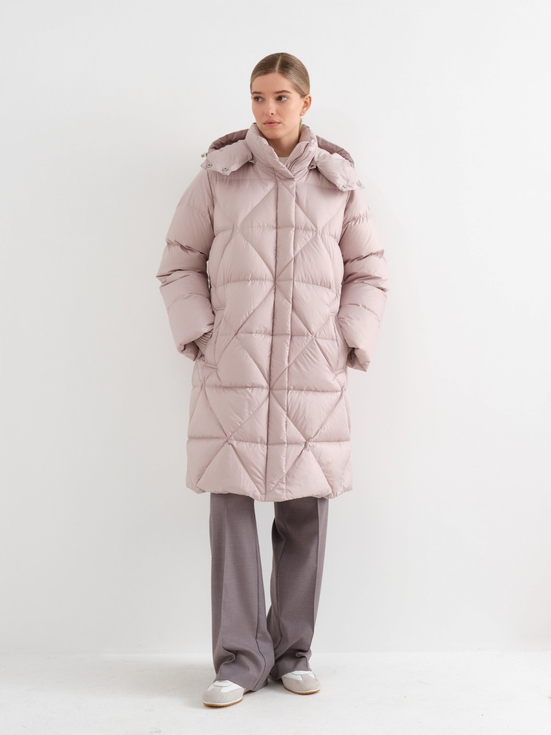 Пуховое пальто WDM 230553 - lilac mist