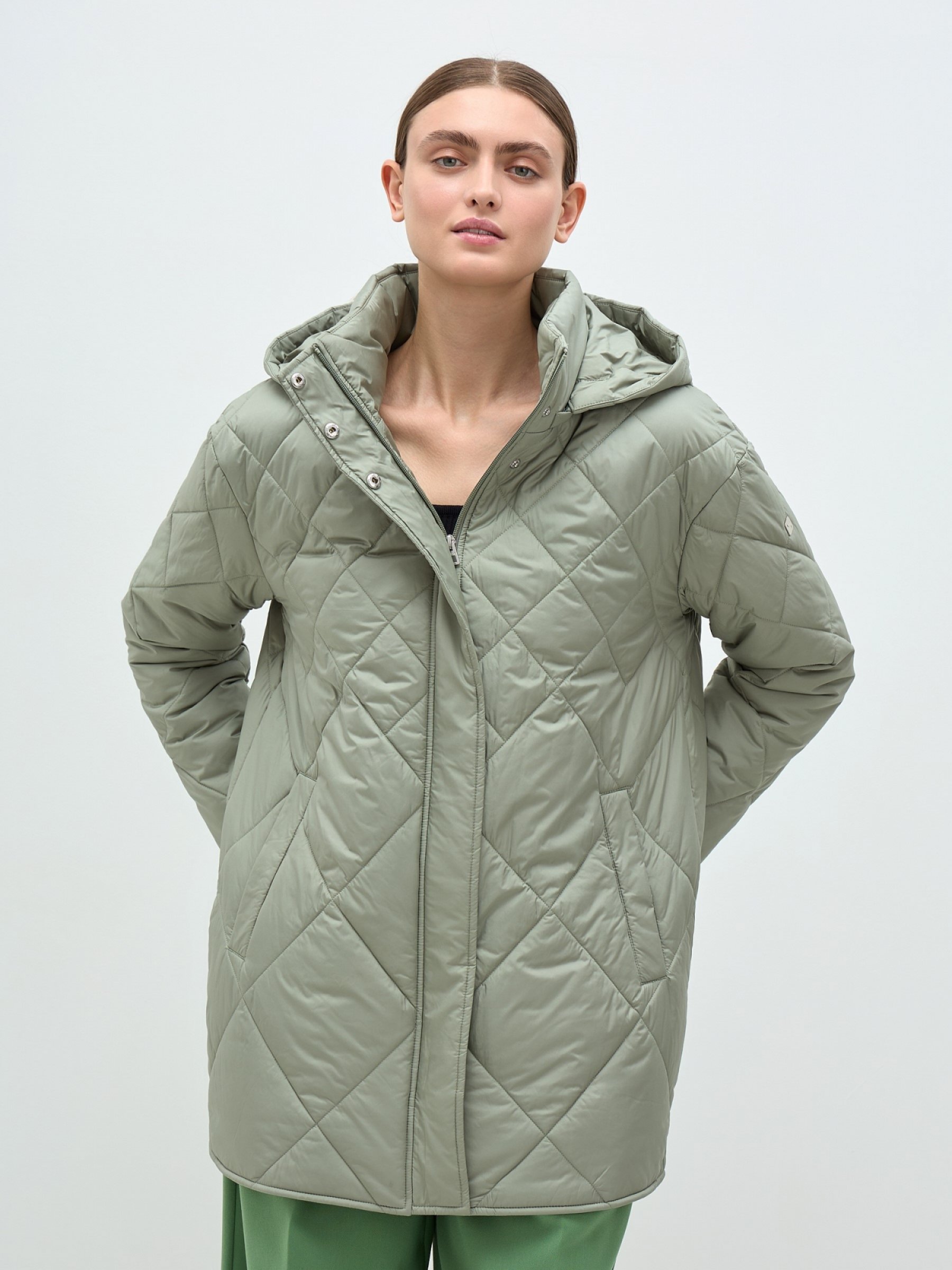 Утепленное полупальто SM 240112 - angel blue