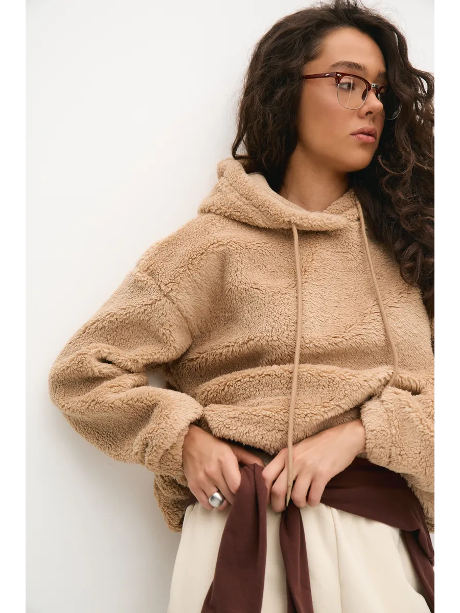 Толстовка oversize 26234-546 бежевый