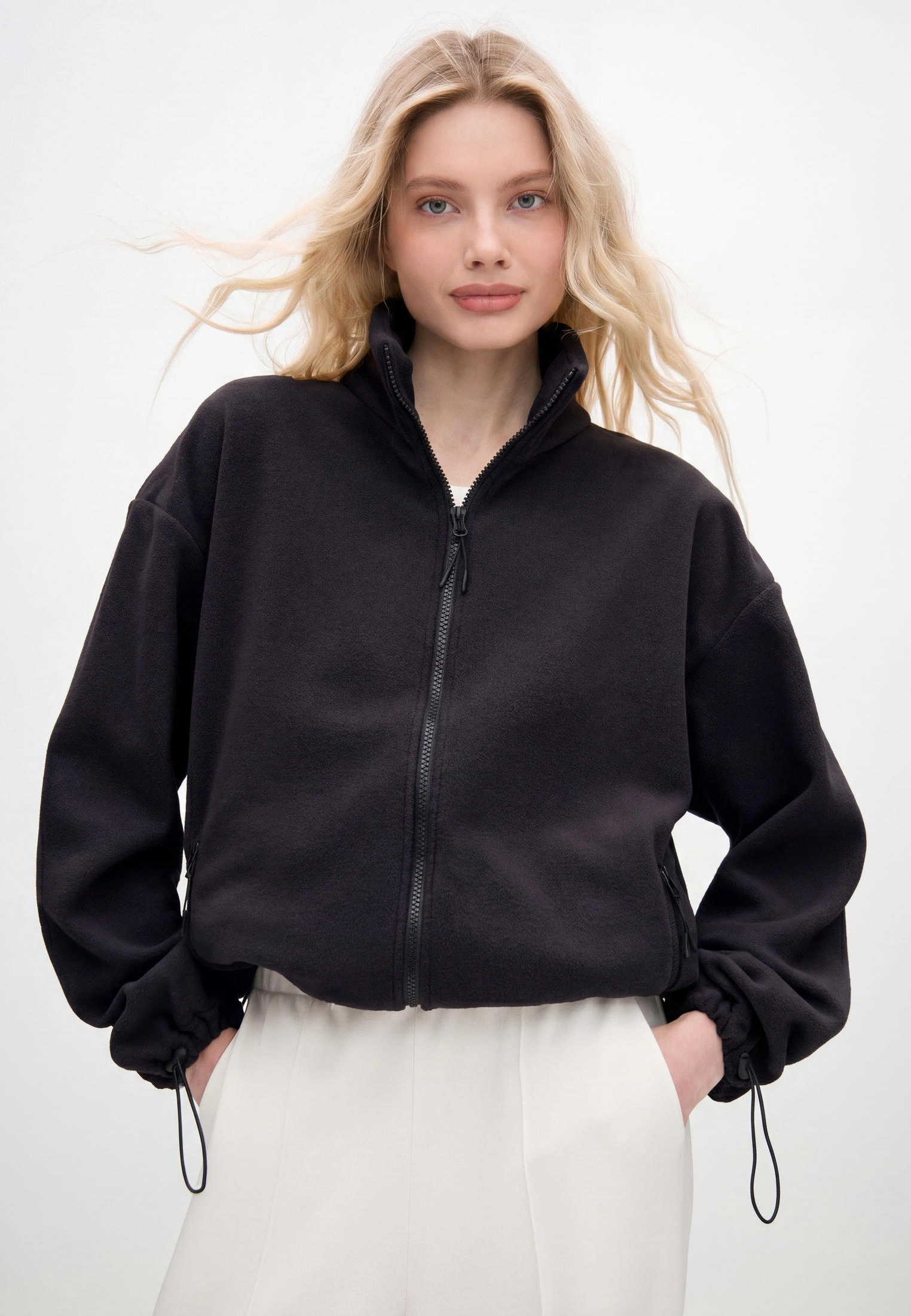 Толстовка oversize 26234-545 флис черный