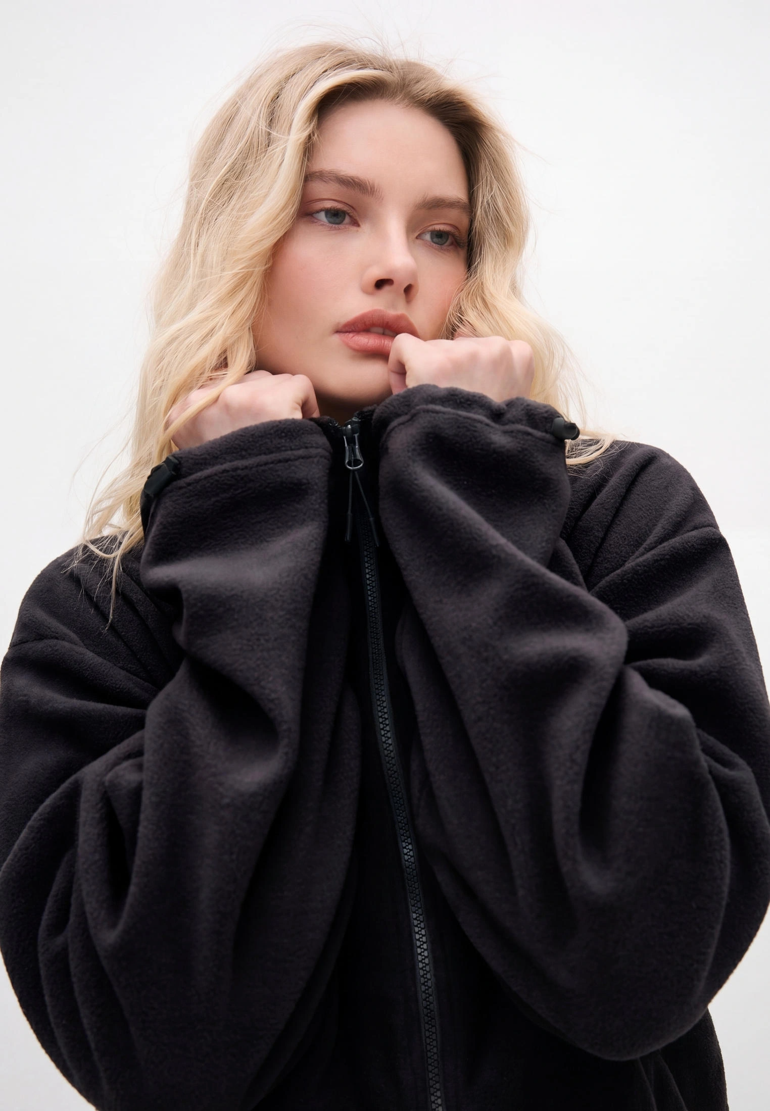 Толстовка oversize 26234-545 флис черный