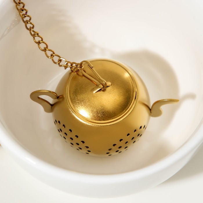 Сито для чая Goldie, чайник, золотистое