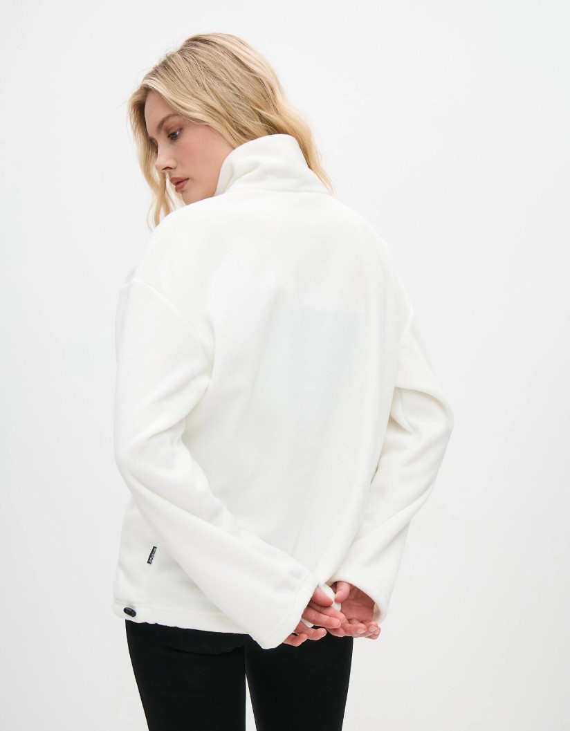 Толстовка oversize 26234-545 флис Молочный