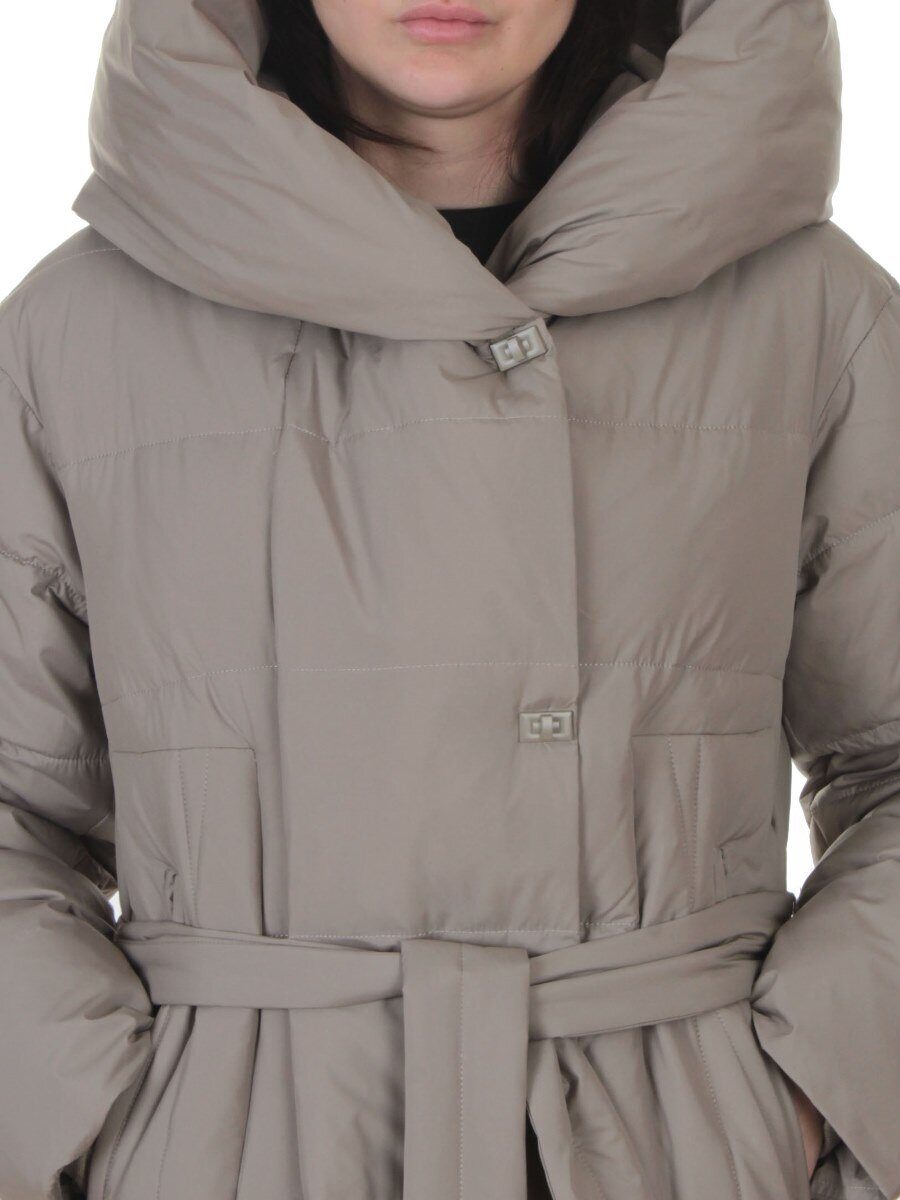 A625 GRAY/BEIGE Пальто зимнее женское (200 гр. био-пух)