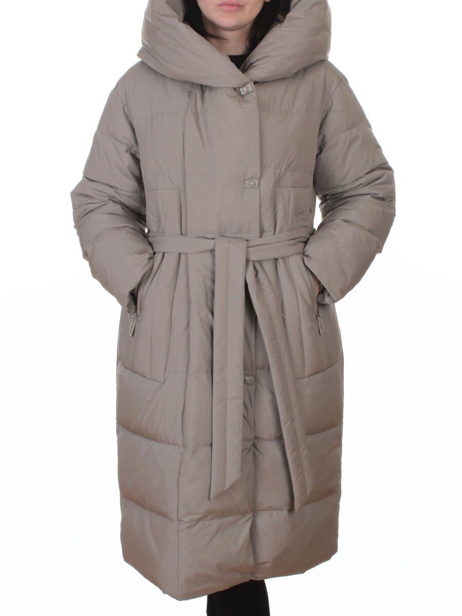 A625 GRAY/BEIGE Пальто зимнее женское (200 гр. био-пух)