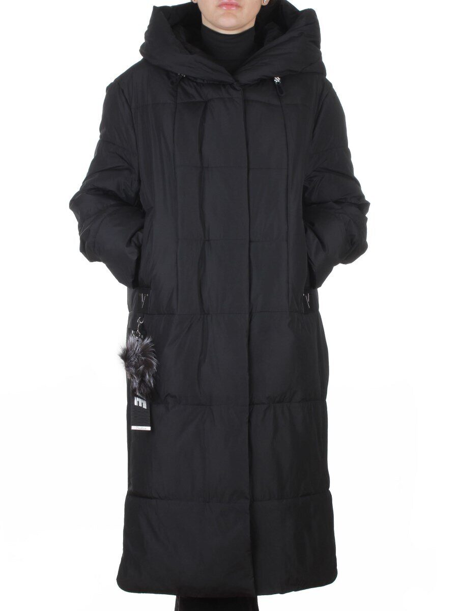ZW-2336-2C BLACK Пальто зимнее женское (200 гр. холлофайбер)