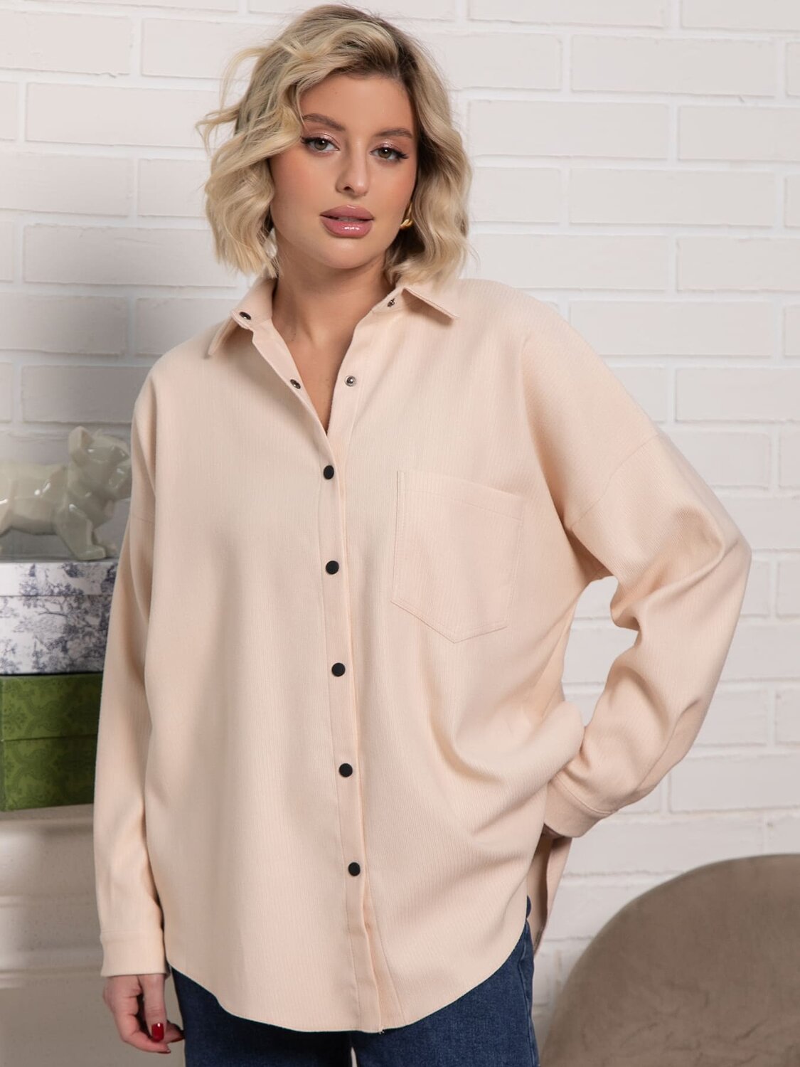 LT Collection Рубашка Б15169-4Мбежевый
