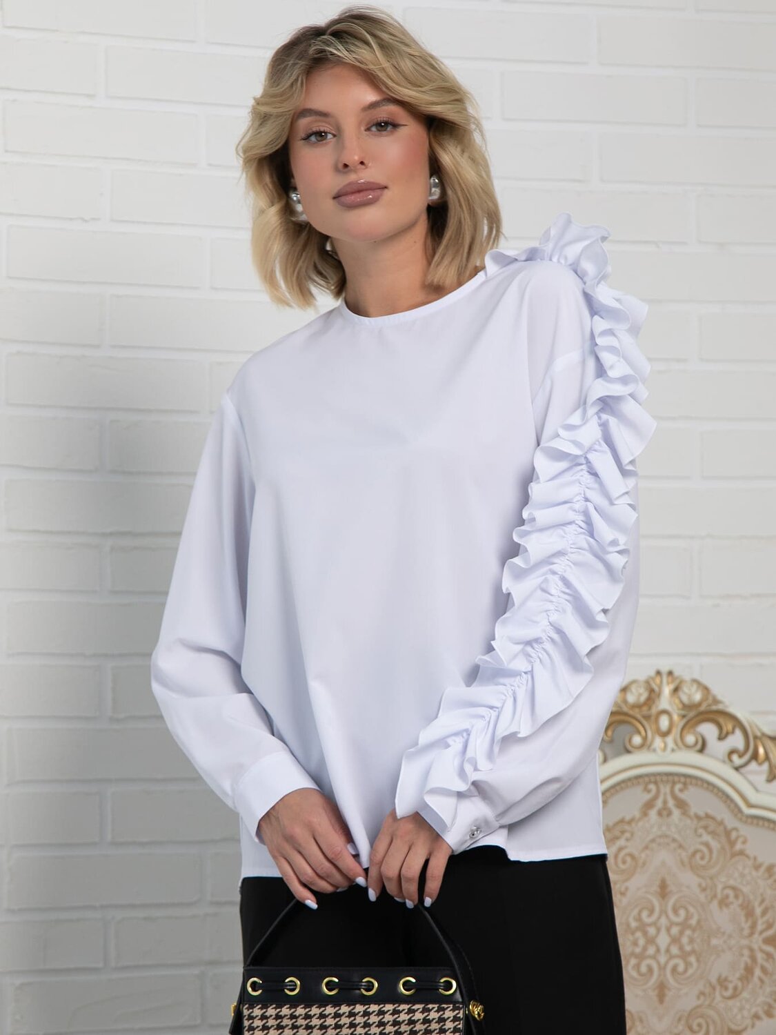 LT Collection Блуза Б16173-16МБелый