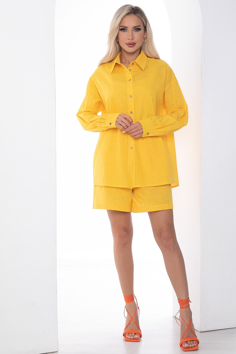 LT Collection Рубашка Б10579жёлтый