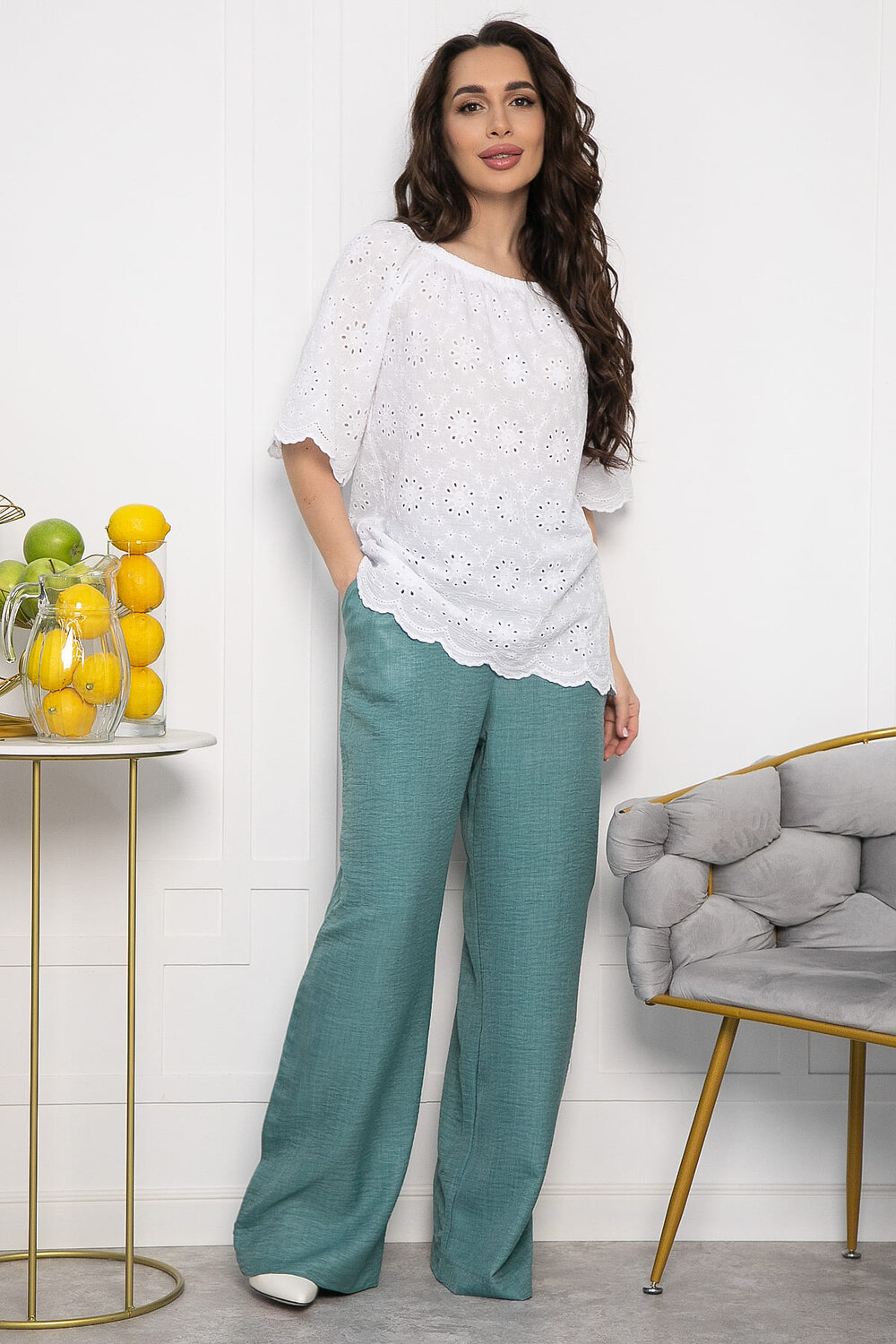 LT Collection Блуза Б13571-2МБелый