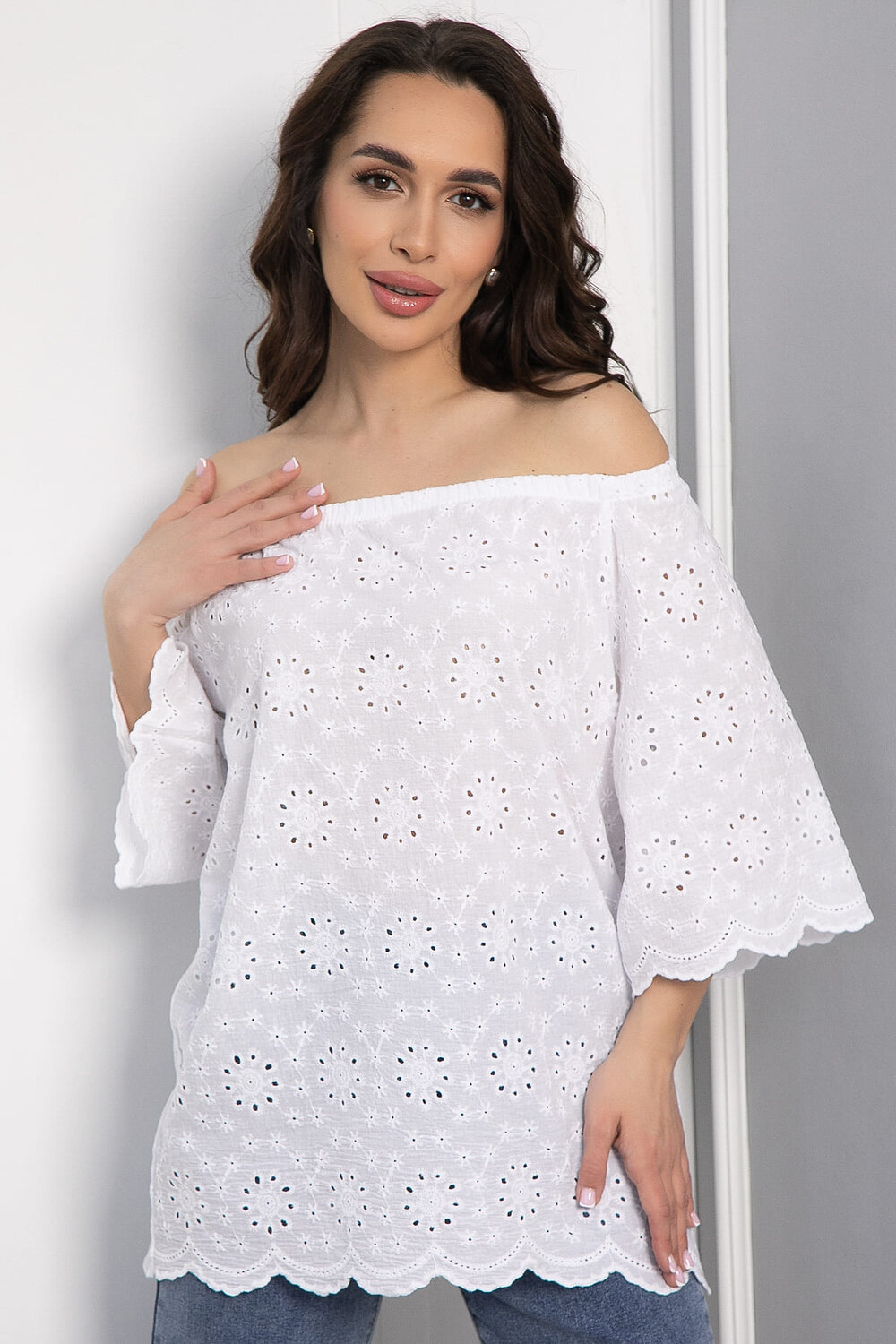 LT Collection Блуза Б13571-2МБелый