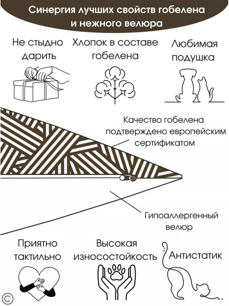 Ванильное небо Наволочка 45х45 см 2102270