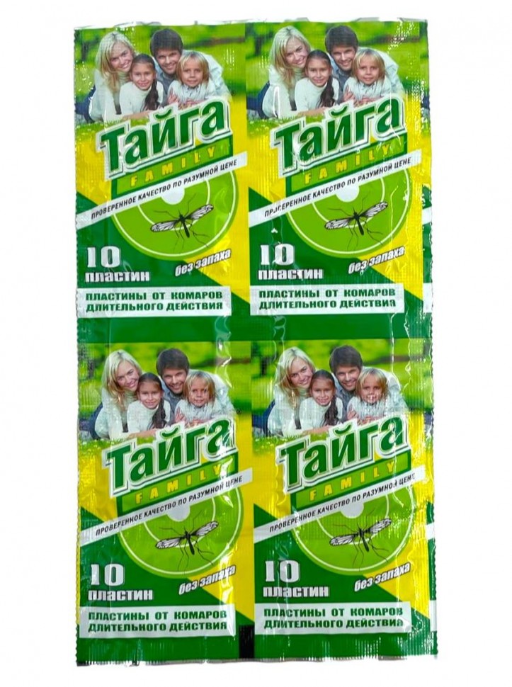 Пластины от комаров «Тайга», 10 шт