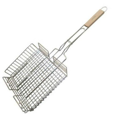 Решетка-гриль с ручкой 42*32см,6см бортик большая VB-352 (20)